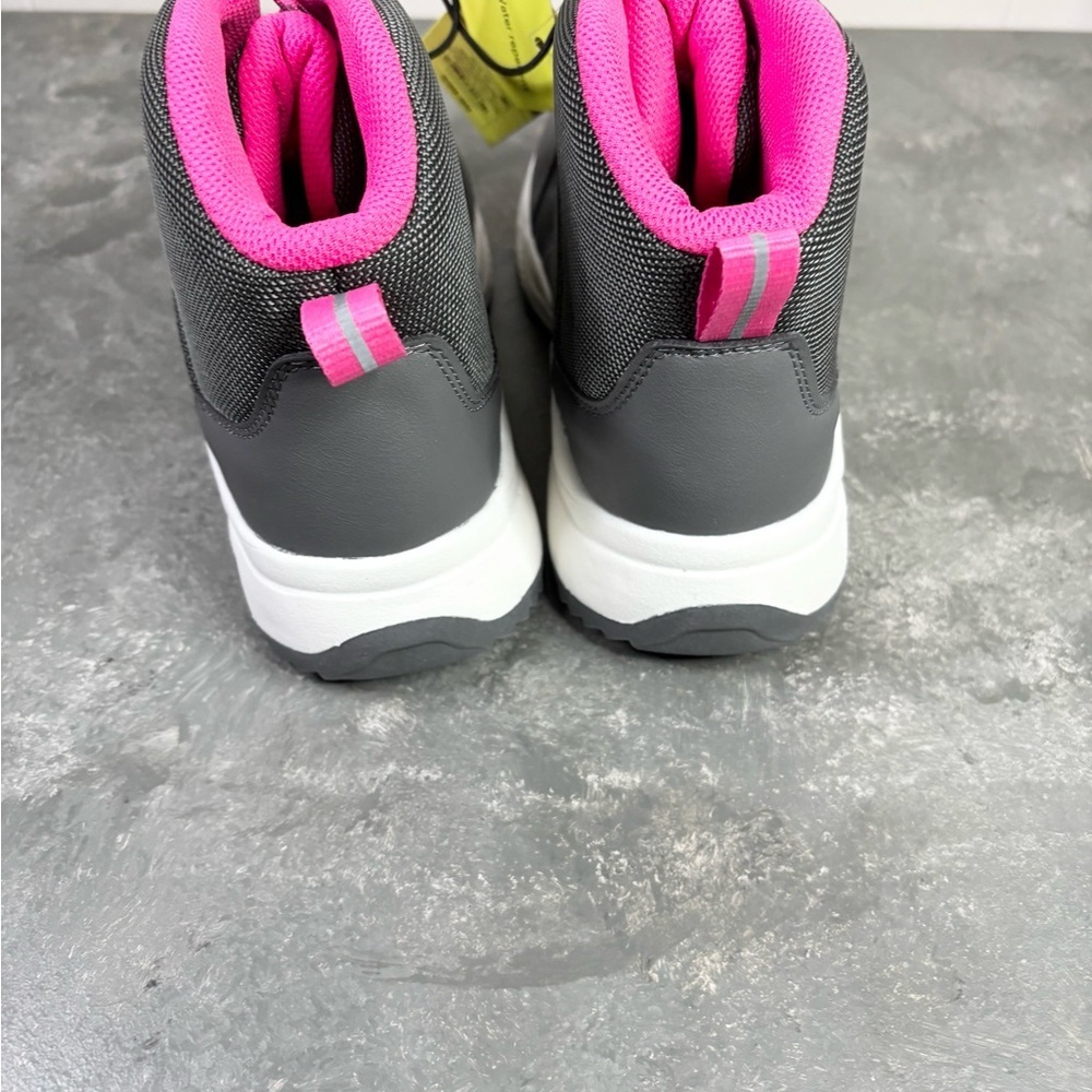 All In Motion Kids Dawson Lace-Up Winter Boots in a gray and pink size 5 new - Picture 6 of 8